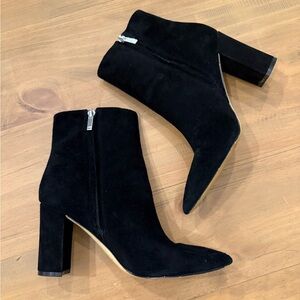 Marc Fisher Black Suede Ankle Booties